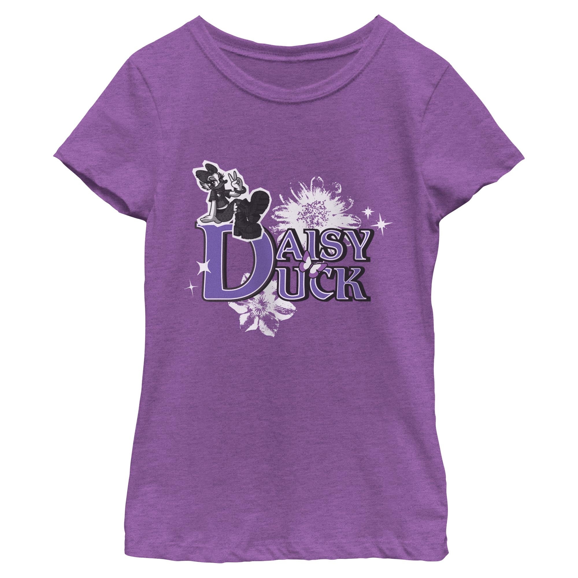 Girl's Disney Daisy Duck Flowers T-Shirt