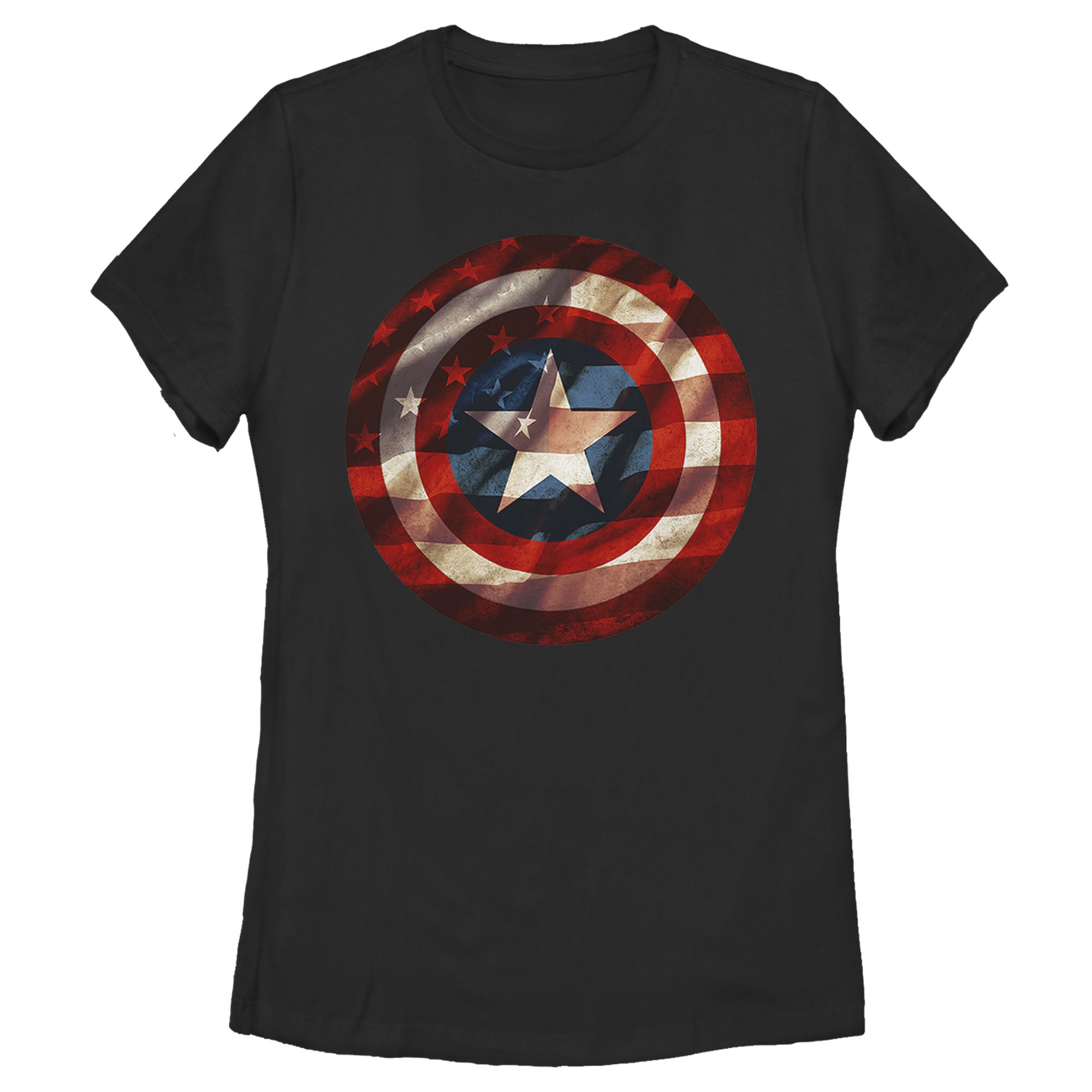 Women's Marvel Flag Shield T-Shirt