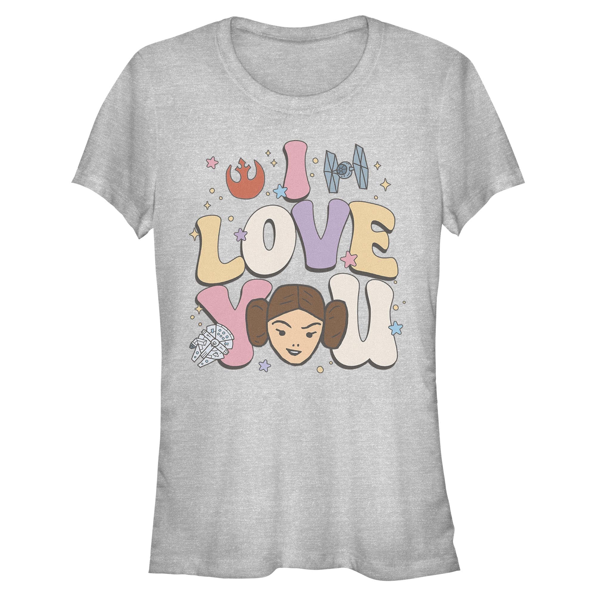 Junior's Star Wars Leia I Love You T-Shirt