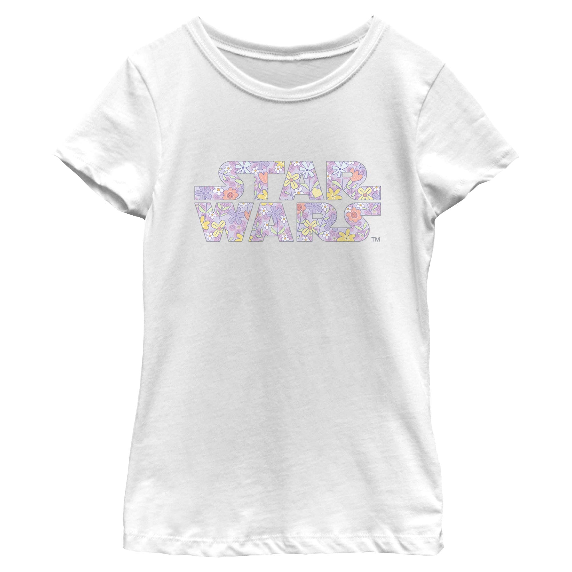 Girl's Star Wars Star Wars Spring Flower Logo T-Shirt
